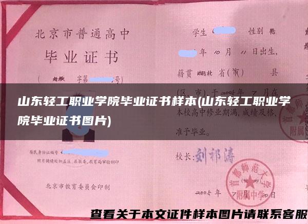 山东轻工职业学院毕业证书样本(山东轻工职业学院毕业证书图片) 山东轻工职业学院毕业证书样本(山东轻工职业学院毕业证书图片)