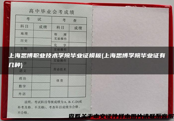 上海思博职业技术学院毕业证模板(上海思博学院毕业证有几种)
