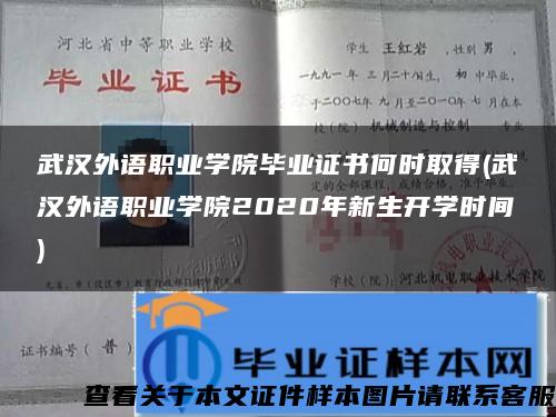 武汉外语职业学院毕业证书何时取得(武汉外语职业学院2020年新生开学时间)