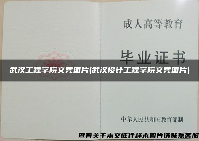 武汉工程学院文凭图片(武汉设计工程学院文凭图片)