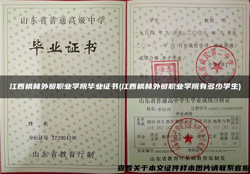 江西枫林外贸职业学院毕业证书(江西枫林外贸职业学院有多少学生)