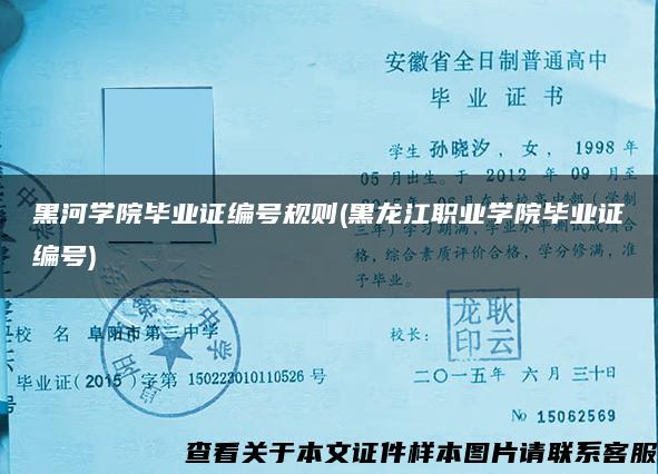 黑河学院毕业证编号规则(黑龙江职业学院毕业证编号)