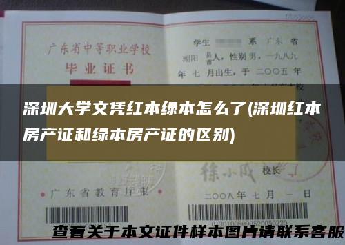深圳大学文凭红本绿本怎么了(深圳红本房产证和绿本房产证的区别)