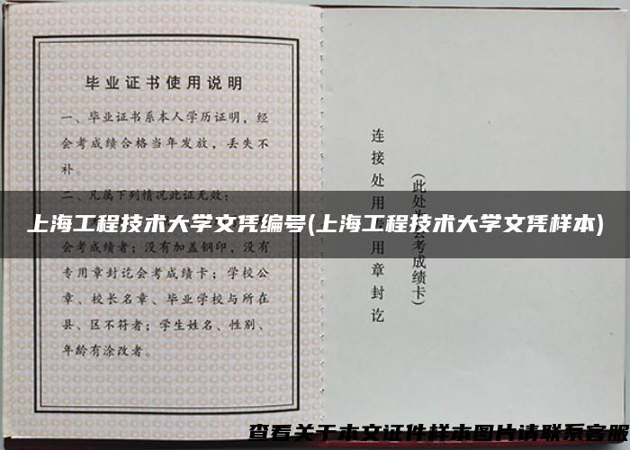 上海工程技术大学文凭编号(上海工程技术大学文凭样本)