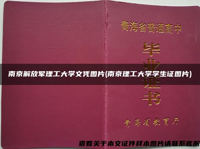 南京解放军理工大学文凭图片(南京理工大学学生证图片)