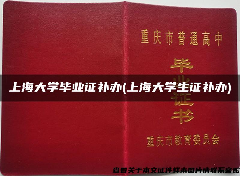上海大学毕业证补办(上海大学生证补办)