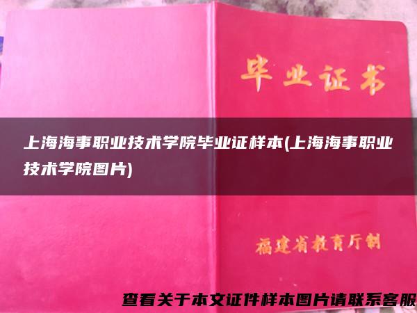 上海海事职业技术学院毕业证样本(上海海事职业技术学院图片)