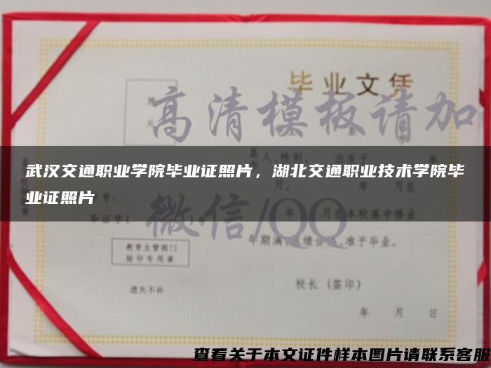 武汉交通职业学院毕业证照片，湖北交通职业技术学院毕业证照片