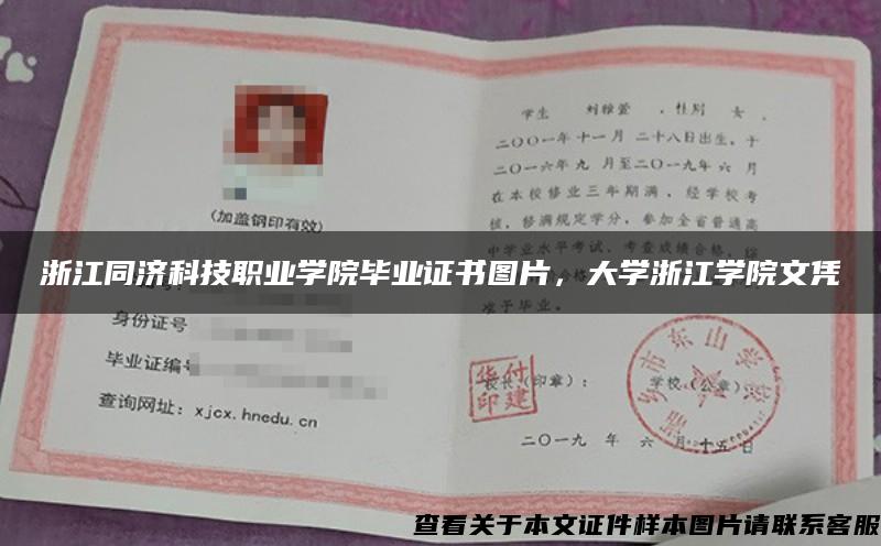 浙江同济科技职业学院毕业证书图片,大学浙江学院文凭 浙江同济科技职业学院毕业证书图片,大学浙江学院文凭