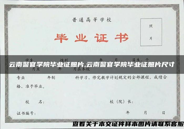 云南警官学院毕业证照片,云南警官学院毕业证照片尺寸