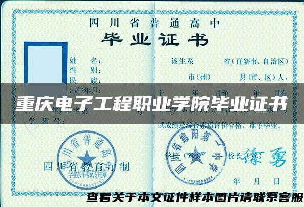 重庆电子工程职业学院毕业证书