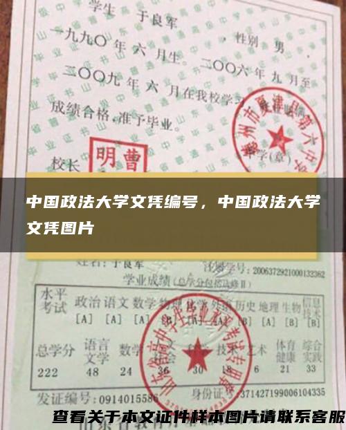 中国政法大学文凭编号，中国政法大学文凭图片