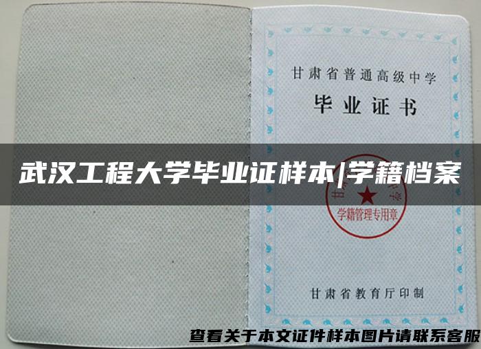 武汉工程大学毕业证样本|学籍档案