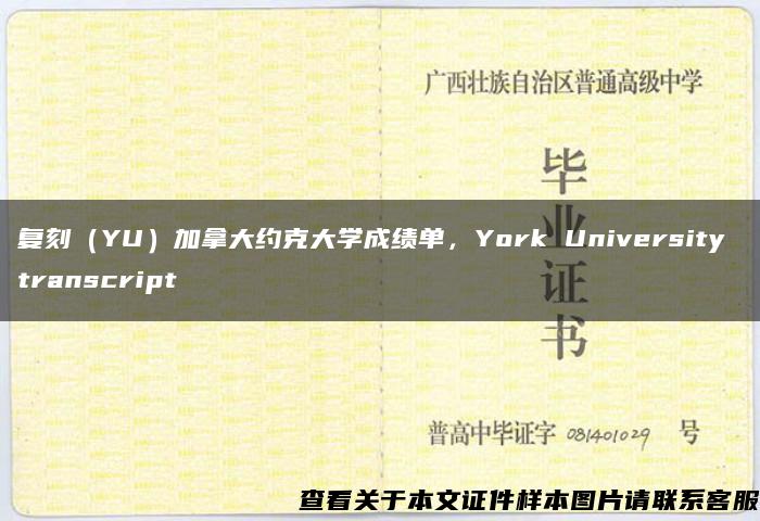 复刻（YU）加拿大约克大学成绩单，York University transcript