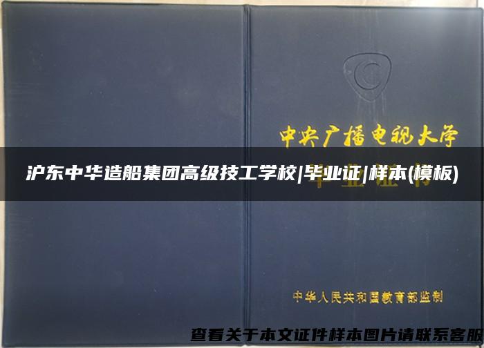 沪东中华造船集团高级技工学校|毕业证|样本(模板)