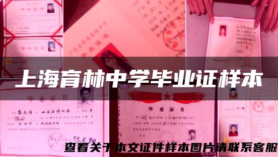 上海育林中学毕业证样本