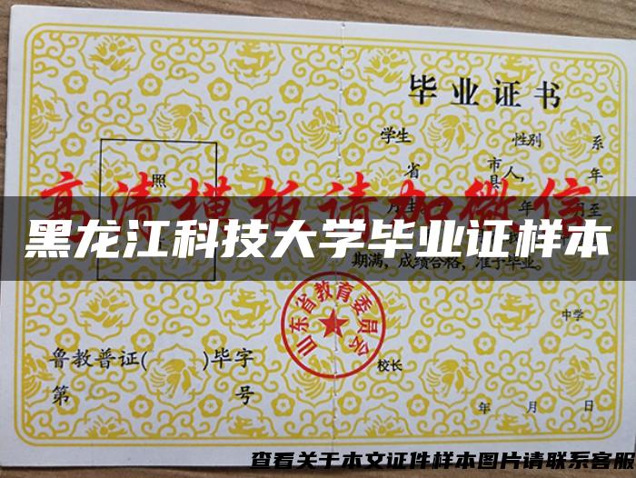 黑龙江科技大学毕业证样本