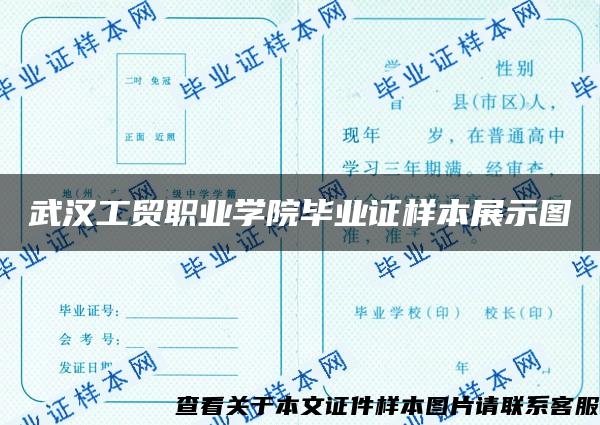 武汉工贸职业学院毕业证样本展示图