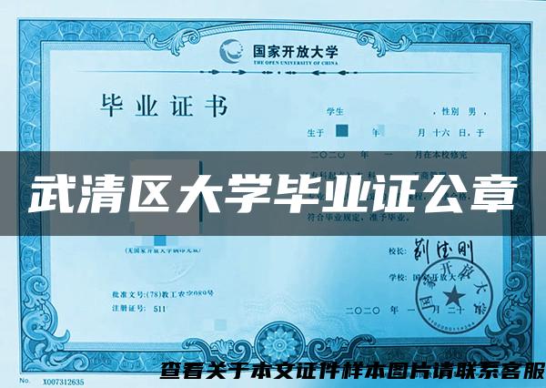 武清区大学毕业证公章
