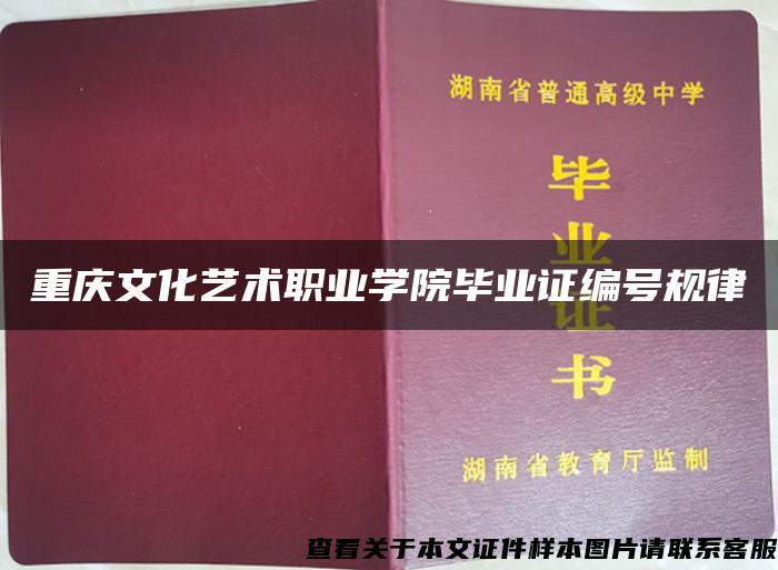 重庆文化艺术职业学院毕业证编号规律