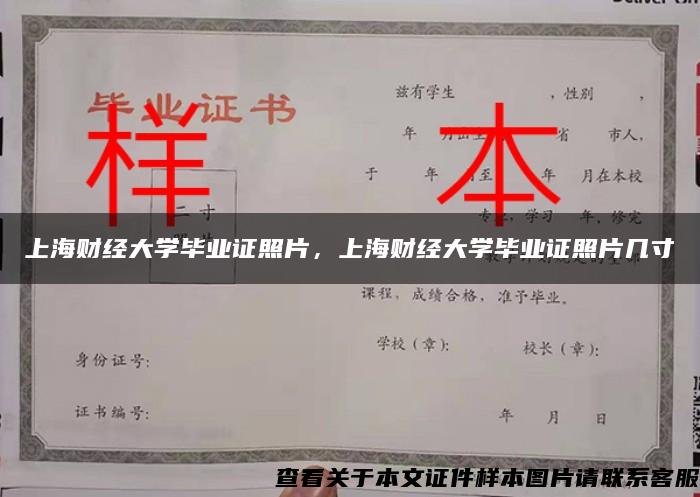 上海财经大学毕业证照片，上海财经大学毕业证照片几寸