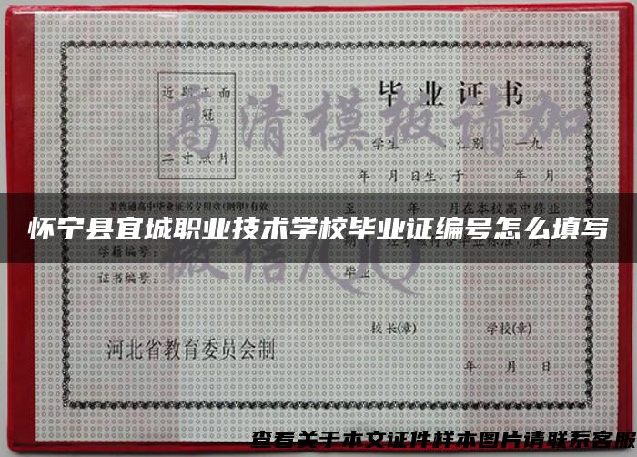 怀宁县宜城职业技术学校毕业证编号怎么填写