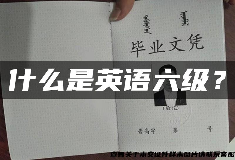什么是英语六级？