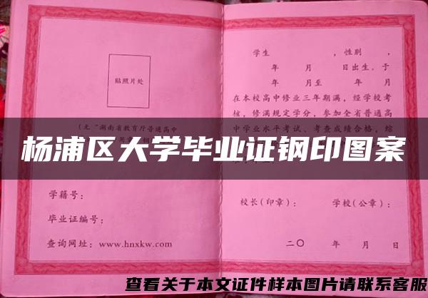杨浦区大学毕业证钢印图案