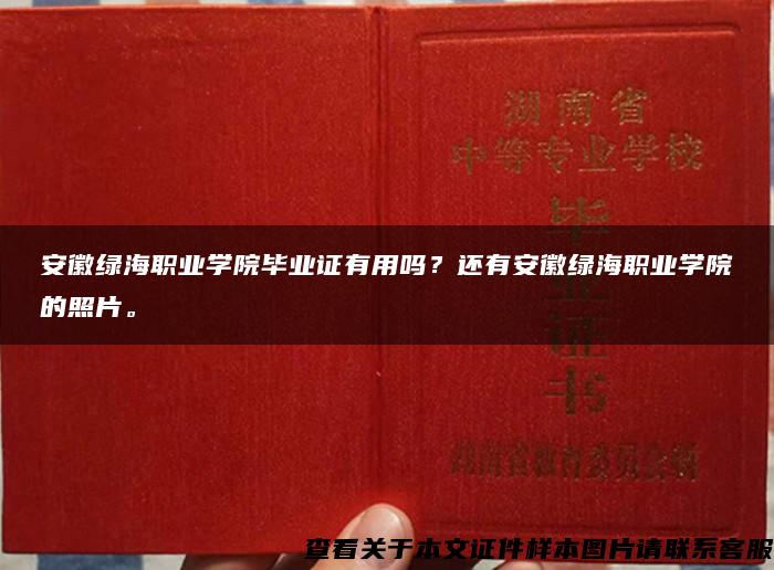 安徽绿海职业学院毕业证有用吗？还有安徽绿海职业学院的照片。