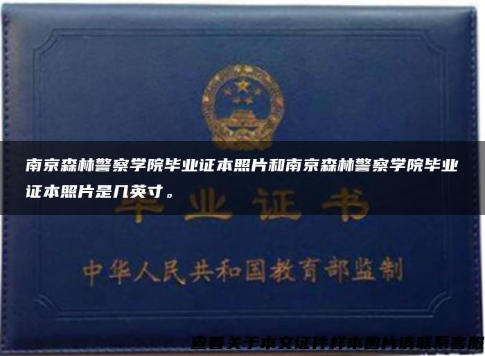 南京森林警察学院毕业证本照片和南京森林警察学院毕业证本照片是几英寸。