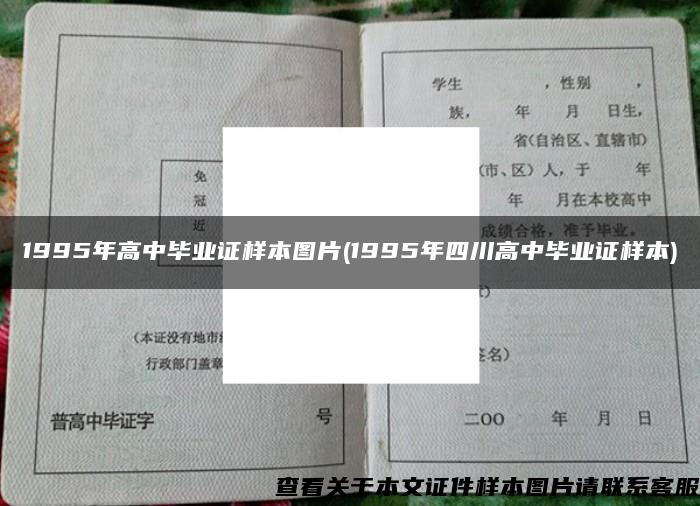 1995年高中毕业证样本图片(1995年四川高中毕业证样本)