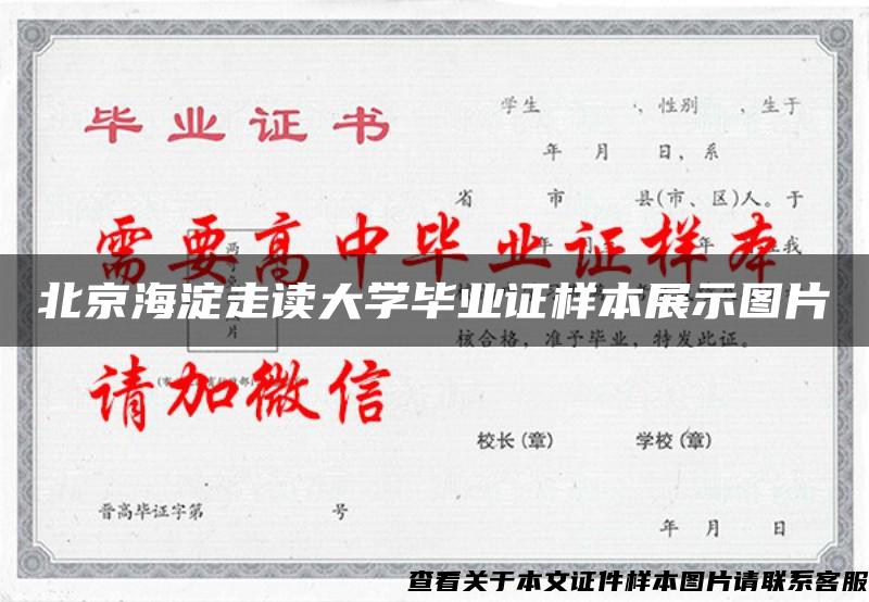 北京海淀走读大学毕业证样本展示图片