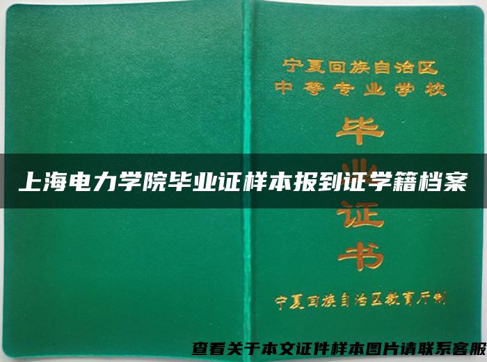 上海电力学院毕业证样本报到证学籍档案