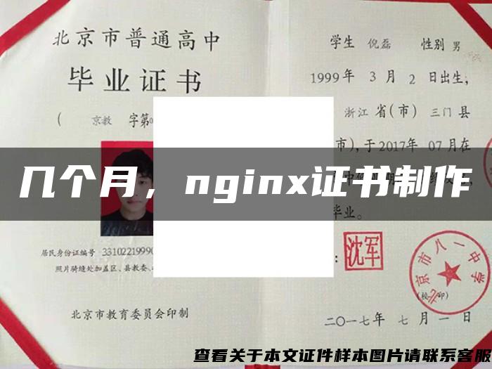 几个月，nginx证书制作