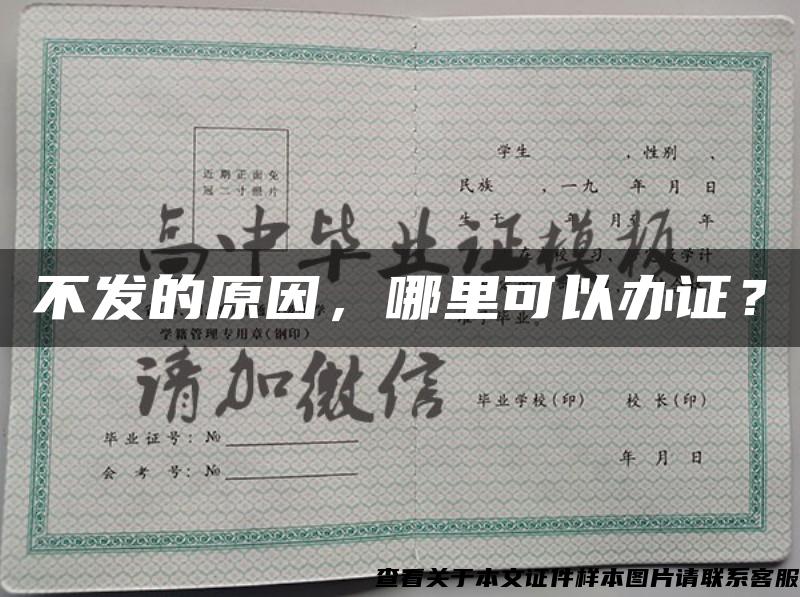 不发的原因，哪里可以办证？