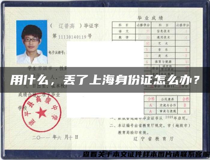 用什么，丢了上海身份证怎么办？