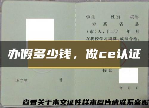 办假多少钱，做ce认证