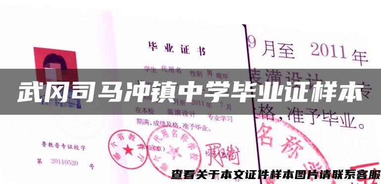 武冈司马冲镇中学毕业证样本 武冈司马冲镇中学毕业证样本