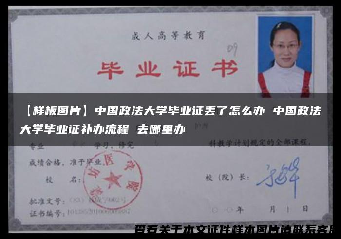 【样板图片】中国政法大学毕业证丢了怎么办 中国政法大学毕业证补办流程 去哪里办