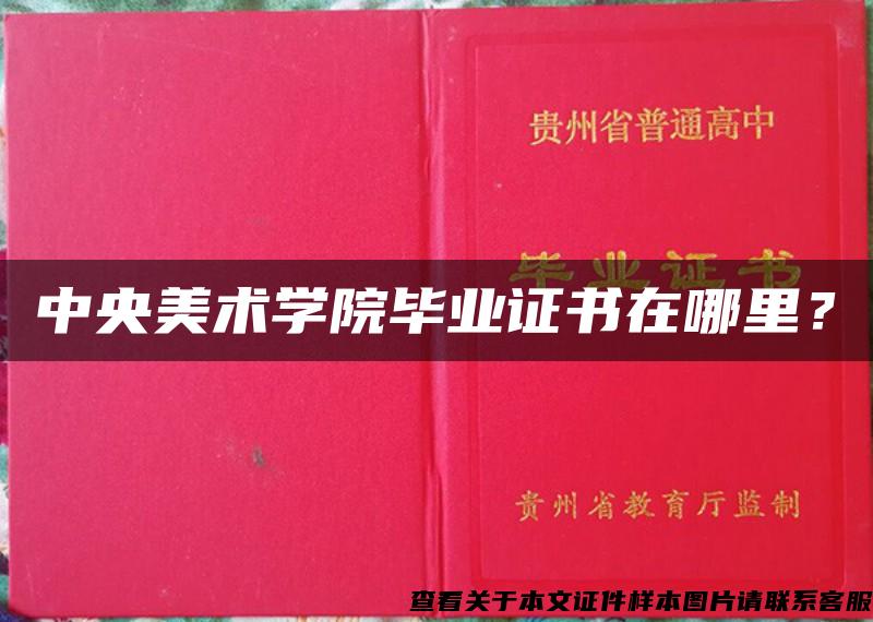 中央美术学院毕业证书在哪里? 中央美术学院毕业证书在哪里?
