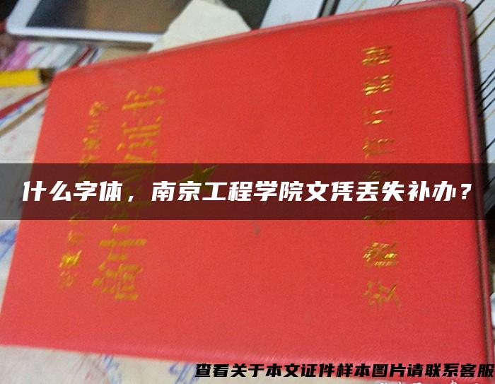 什么字体，南京工程学院文凭丢失补办？