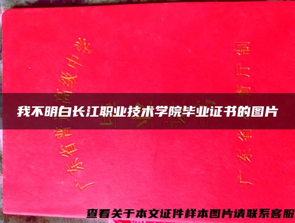 我不明白长江职业技术学院毕业证书的图片