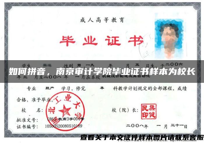如何拼音，南京审计学院毕业证书样本为校长