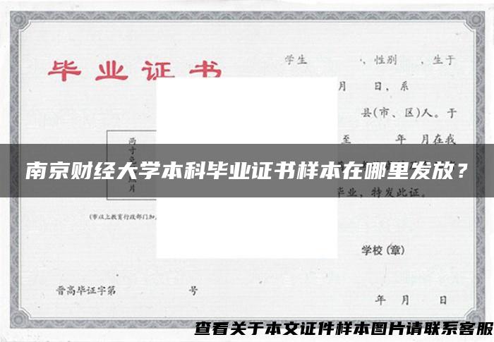 南京财经大学本科毕业证书样本在哪里发放？