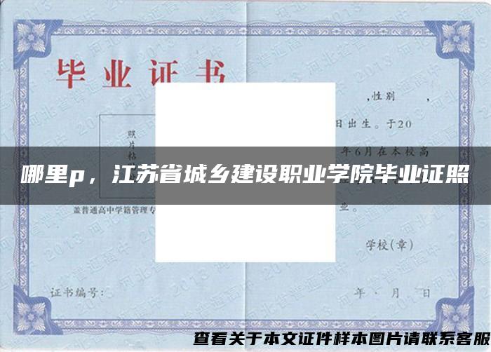 哪里p，江苏省城乡建设职业学院毕业证照