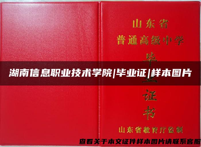 湖南信息职业技术学院|毕业证|样本图片
