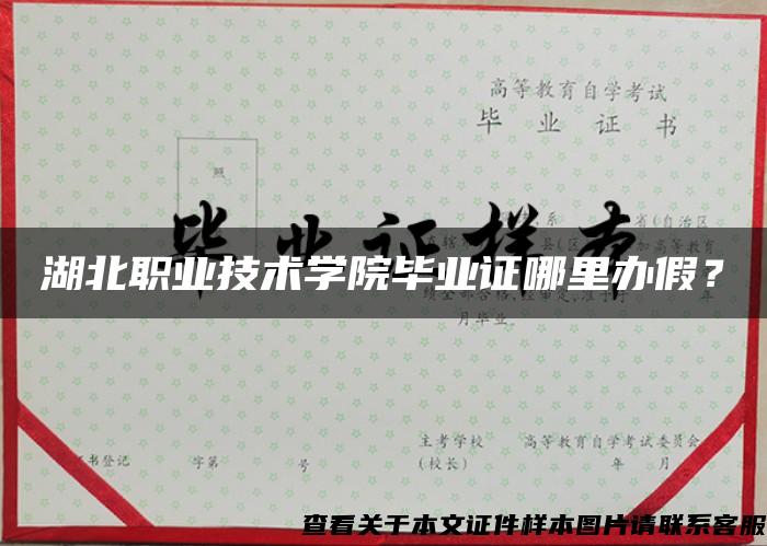 湖北职业技术学院毕业证哪里办假？