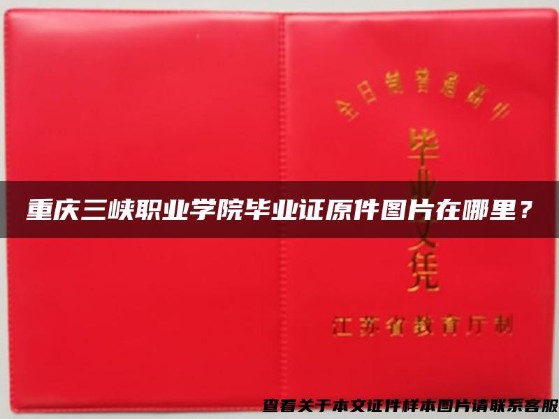重庆三峡职业学院毕业证原件图片在哪里？