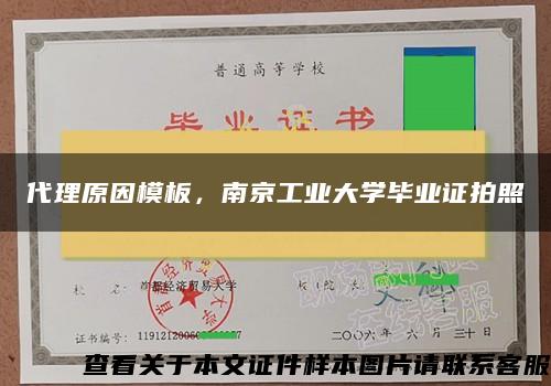 代理原因模板，南京工业大学毕业证拍照