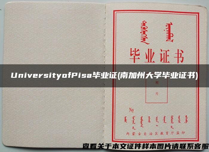 UniversityofPisa毕业证(南加州大学毕业证书)